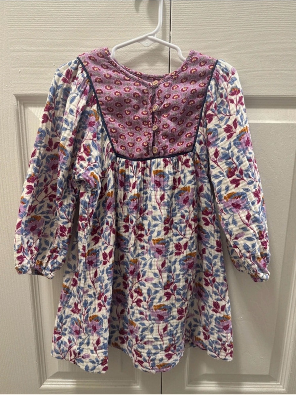 Zara girls Floral Long-Sleeve dress 5/6